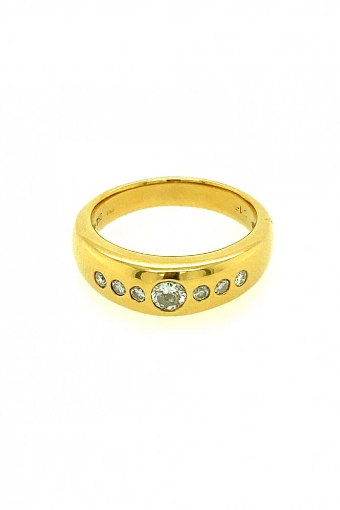 18ct Yellow Gold Diamond Ring Round Brilliant Cut 0.50ct Diamond