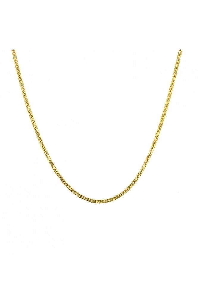 18ct Yellow Gold Fine Curb Chain Chain Length 16 Inches