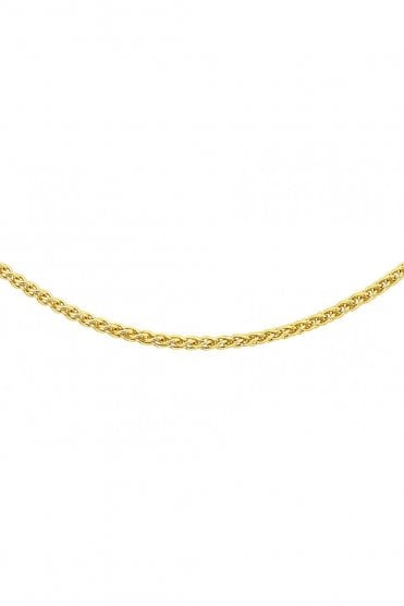 18ct Yellow Gold Mini Spiga With Lobster Clasp Chain Chain Length 18 Inches