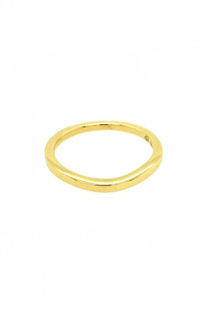 18ct Yellow Gold Small Dipped Shape Band 1.5mm