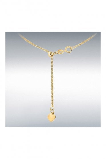 18ct Yellow Gold Spiga Adjustable Slider Chain Length 20 Inches