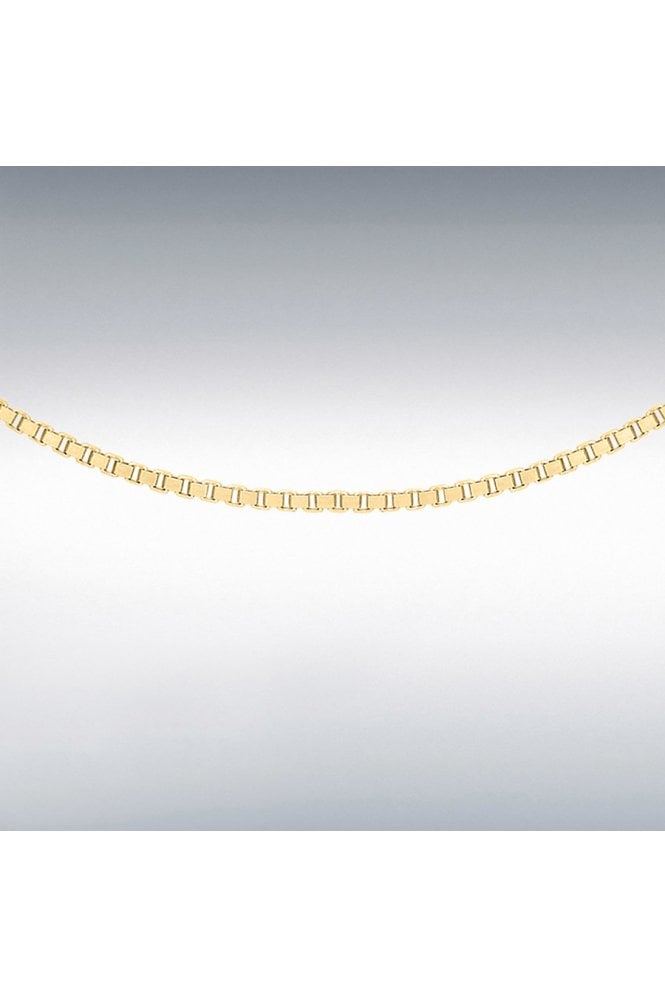 18ct Yellow Gold Venetian Box Chain 18 Inch Polished Finish