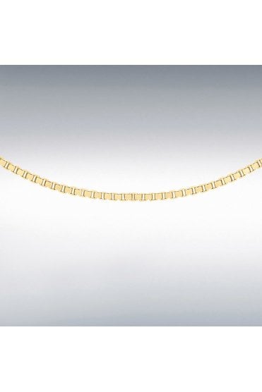 18ct Yellow Gold Venetian Box Chain 20 Inch Polished Finish