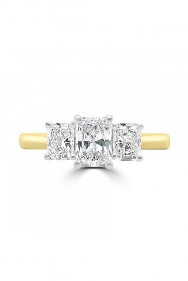18YW Radiant Diamond Ring