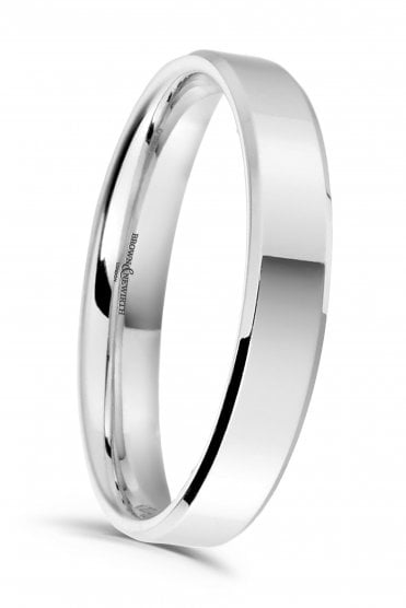 3mm Plain Band 18ct White Gold ANFXBV