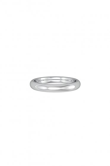 3mm Plain Band 18ct White Gold