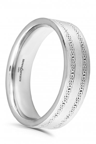 6mm Palladium Patterned Band ANFP1063
