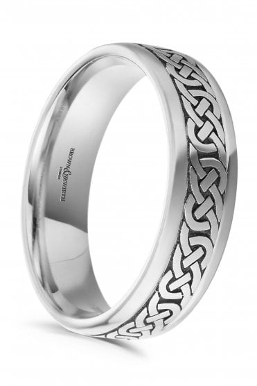 6mm Palladium Patterned Band ANFP6816.0PD