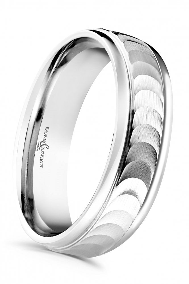 Brown & Newirth 6mm Palladium Patterned Band BNFP570