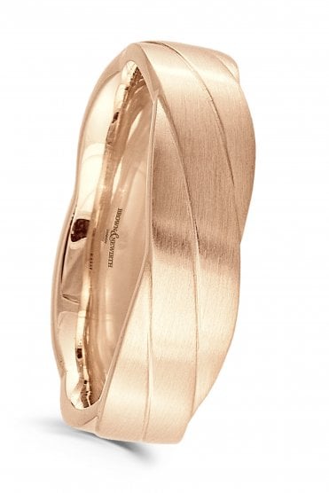 6mm Stain Finish 18ct Rose Gold Rope Band EX537