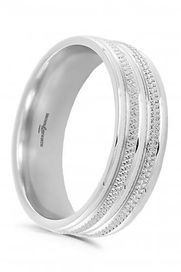 7mm Palladium500 2 Row Rope Band ANFP351 7.00