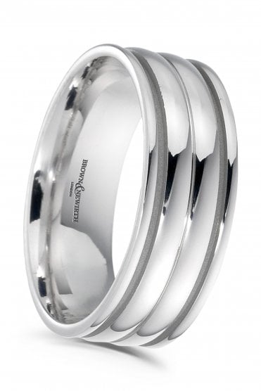 8mm Palladium 3 Design Band ANFP576