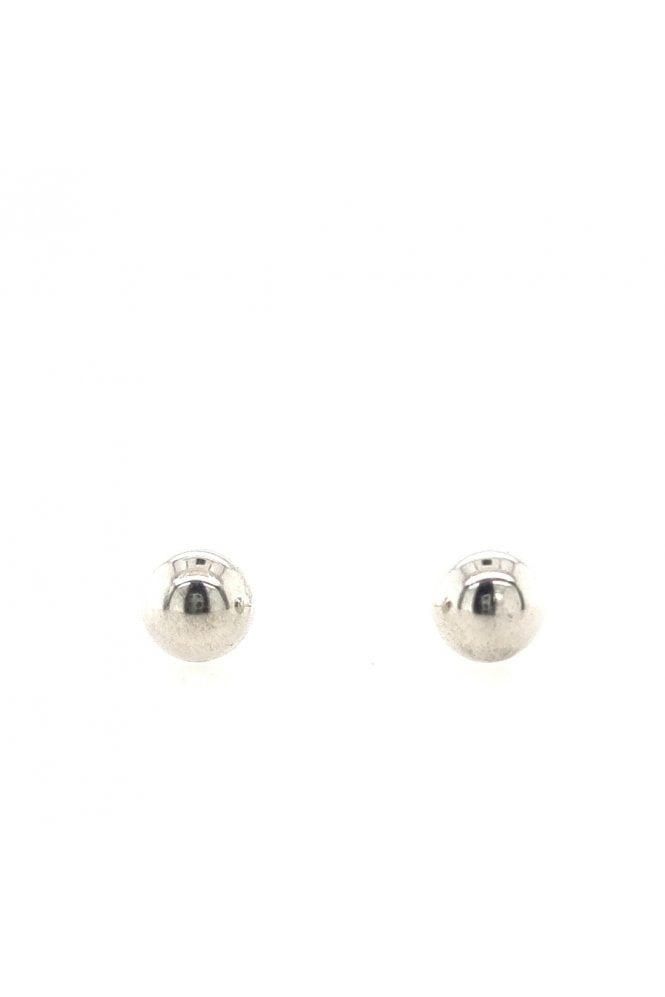 9ct White Gold 5mm Ball Stud Earrings 9ct White Gold Posts & Butterflies
