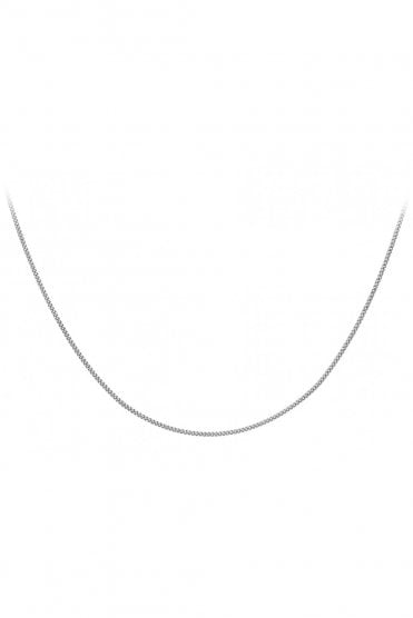9ct White Gold Curb Chain Chain Length 18 Inches