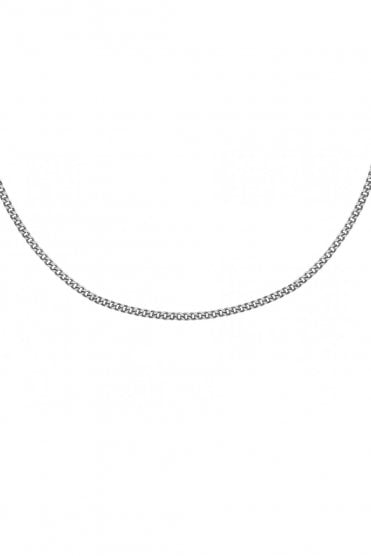 9ct White Gold Diamond Cut Curb Chain Chain Length 18 Inches