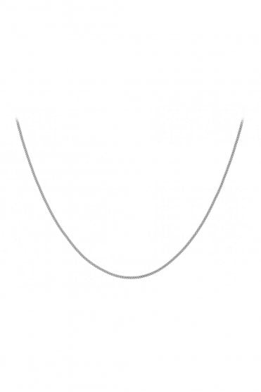 9ct White Gold Diamond Cut Curb Chain Chain Length 20 Inches