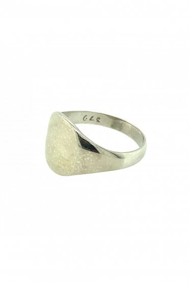 9ct White Gold Signet Ring