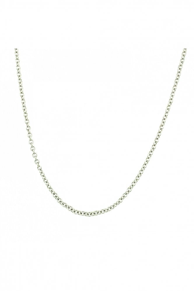 9ct White Gold Trace Chain Length 18 Inches