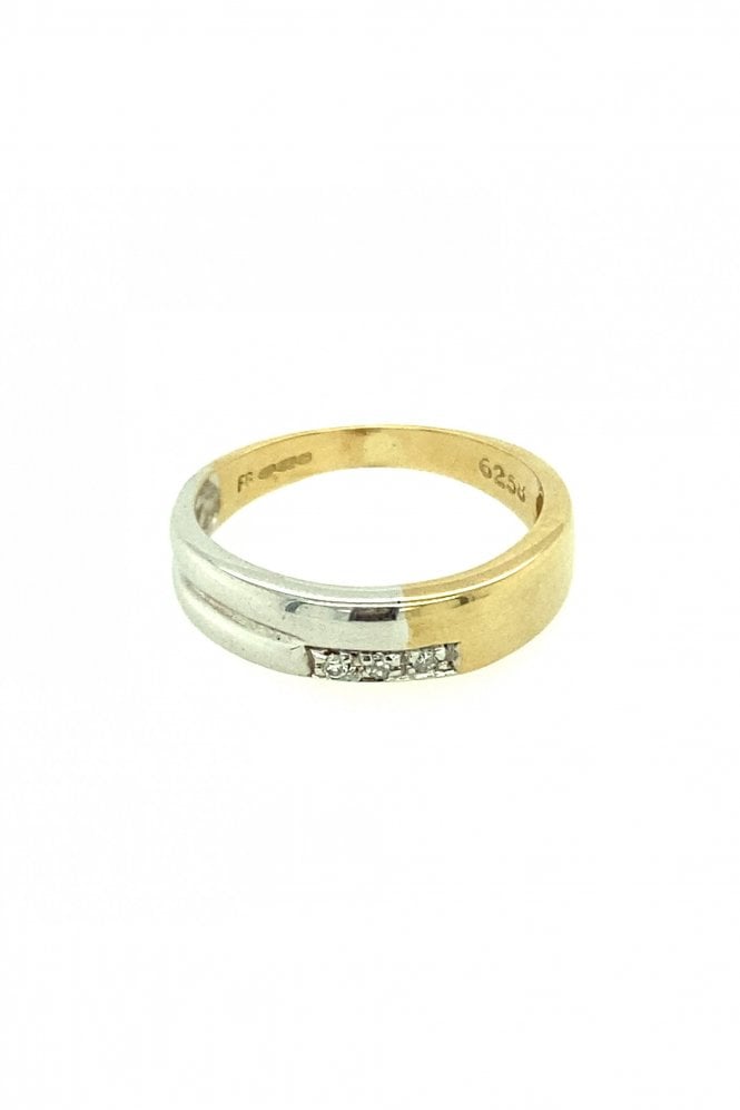 9ct White & Yellow Gold Diamond Ring