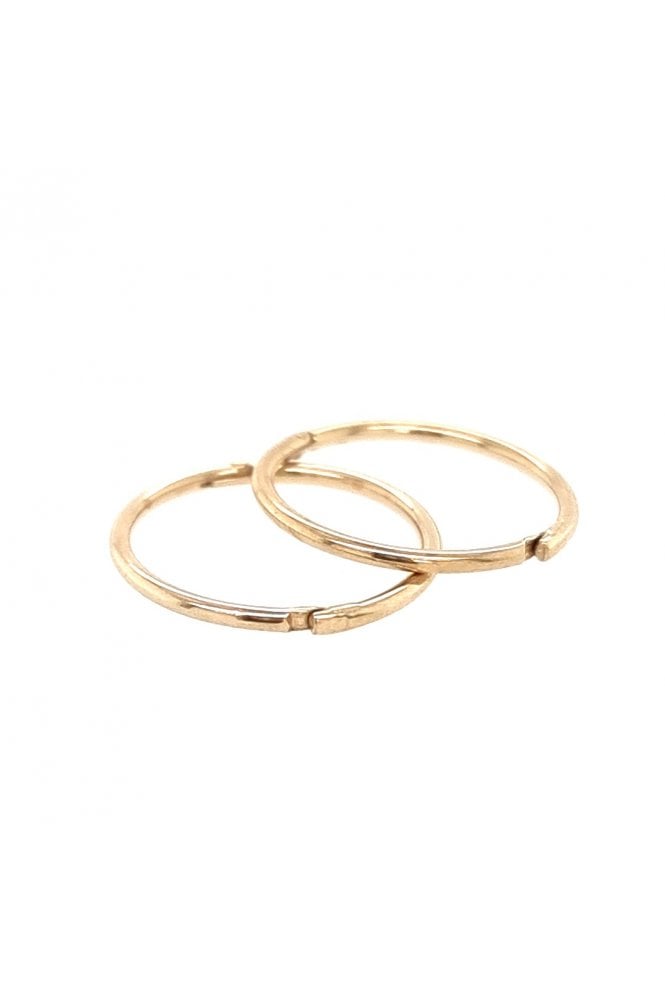 9ct Yellow Gold 10mm Hinged Sleeper Earrings