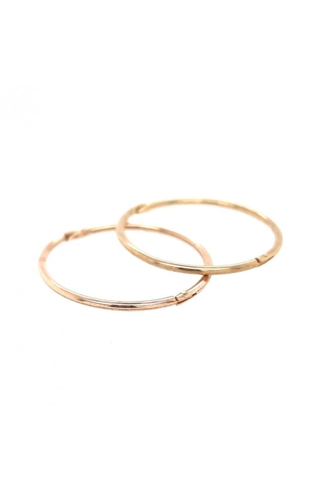 9ct Yellow Gold 16mm Hinged Sleeper Earrings