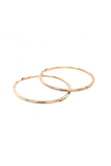 9ct Yellow Gold 16mm Hinged Sleeper Earrings