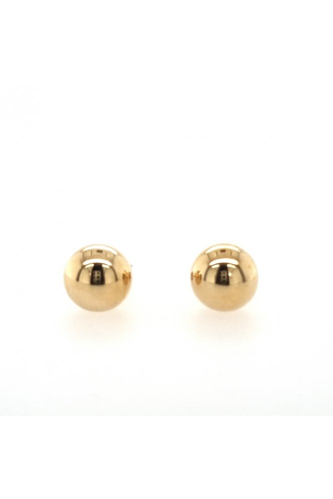9ct Yellow Gold 7mm Ball Stud Earrings 9ct Yellow Gold Posts & Butterflies