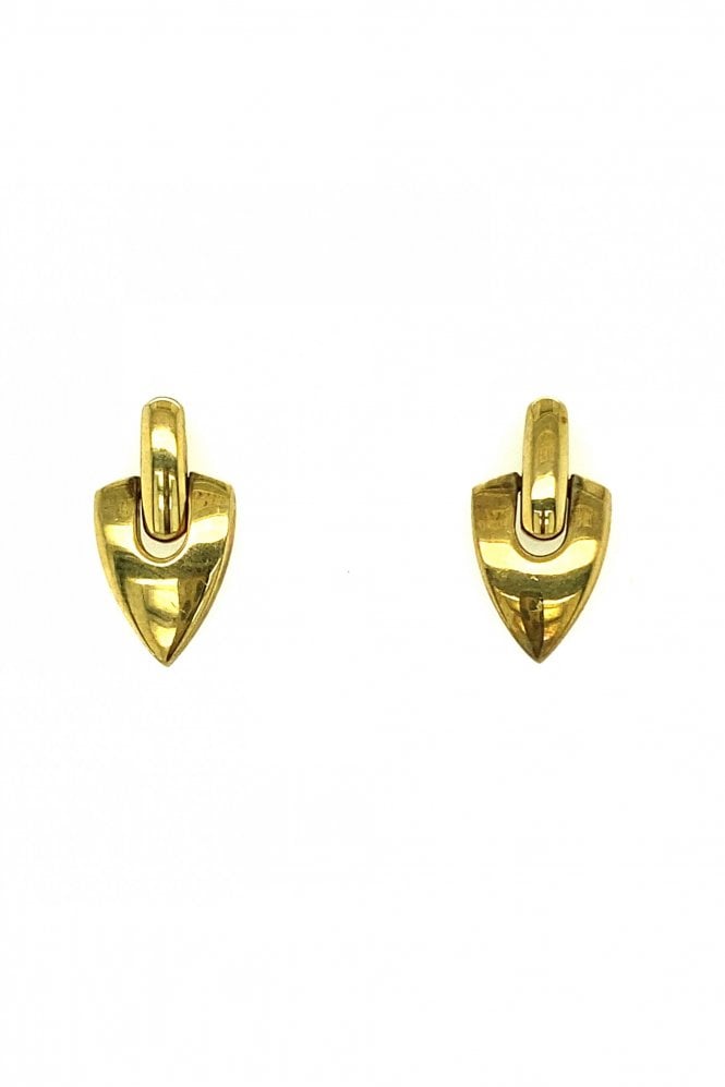 9ct Yellow Gold Arrow Shaped Drop Earrings