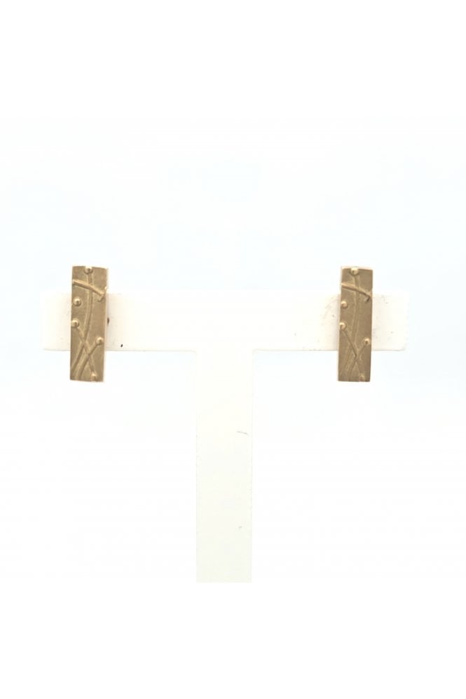 9ct Yellow Gold Bar Stud Earrings