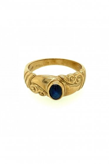 9ct Yellow Gold Blue Sapphire Ring