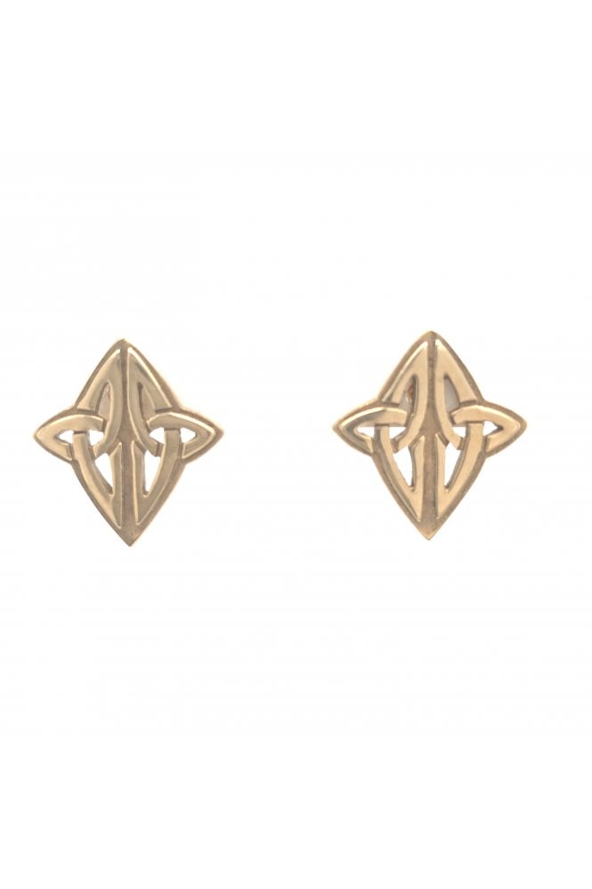 9ct Yellow Gold Celtic Knot Style Stud Earrings