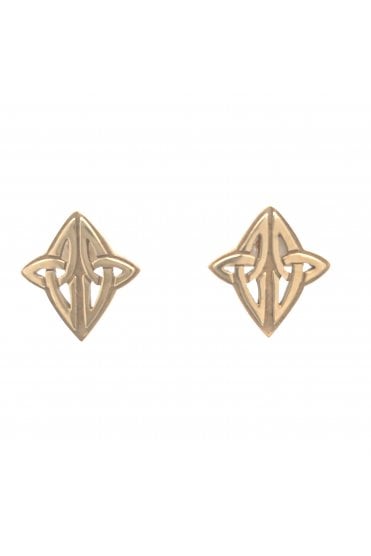 9ct Yellow Gold Celtic Knot Style Stud Earrings