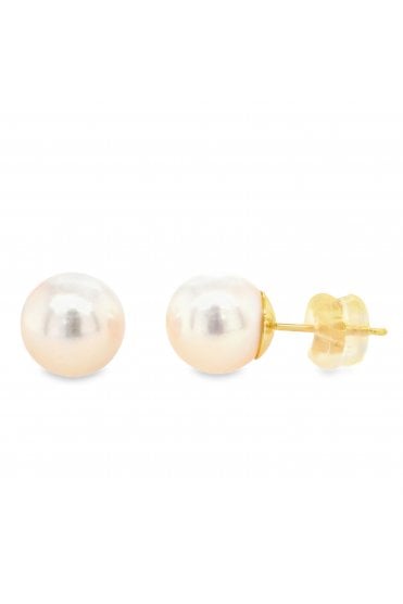 9ct Yellow Gold Cultured Pearl Stud Earrings