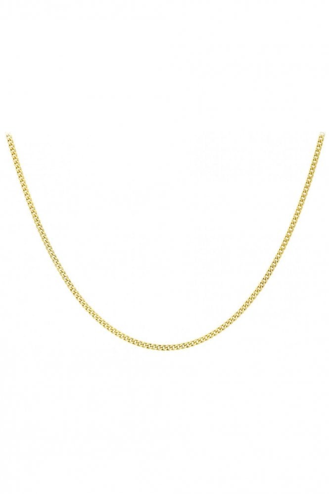 9ct Yellow Gold Diamond Cut Curb Chain Chain Length 22 Inches