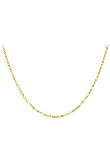  9ct Yellow Gold Diamond Cut Curb Chain Chain Length 22 Inches