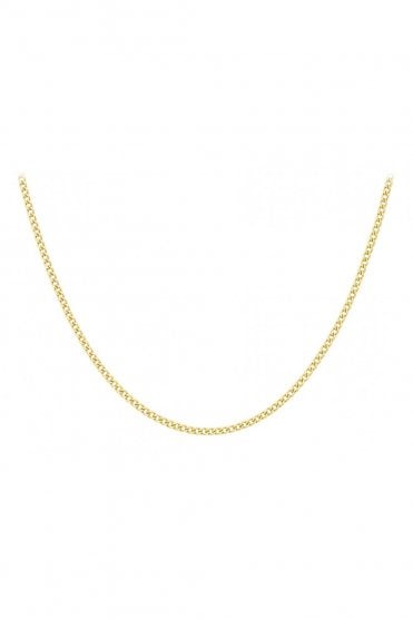 9ct Yellow Gold Diamond Cut Curb Chain Chain Length 22 Inches