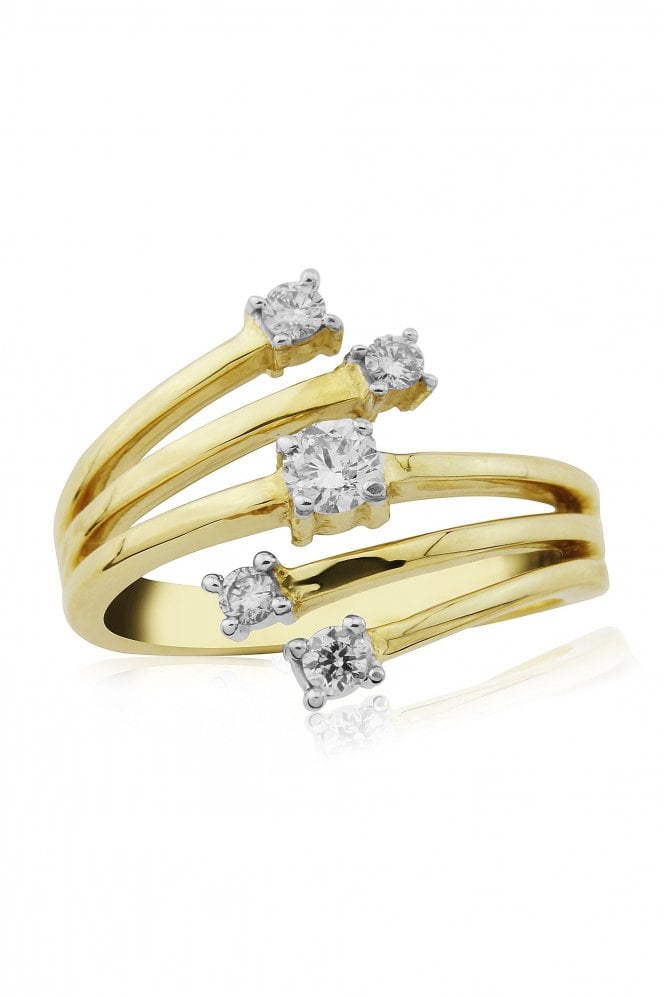9ct Yellow Gold Diamond Ring