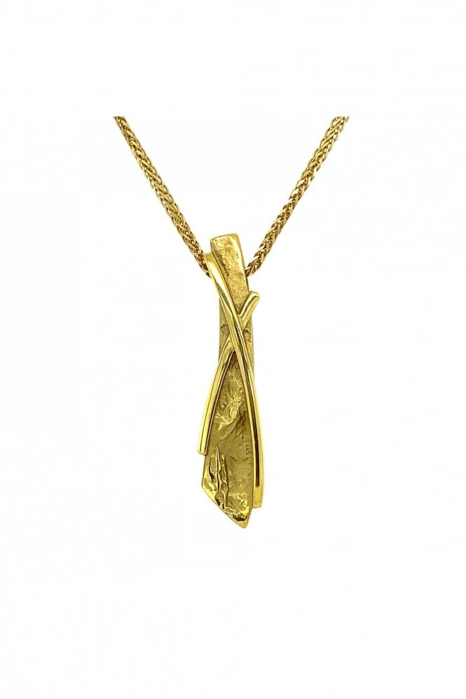 9ct Yellow Gold Drop Pendant on Chain