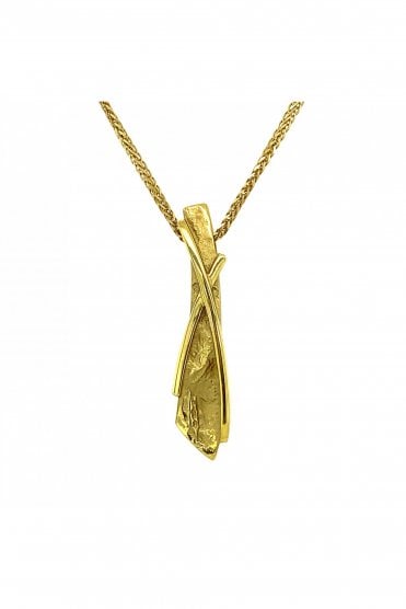 9ct Yellow Gold Drop Pendant on Chain