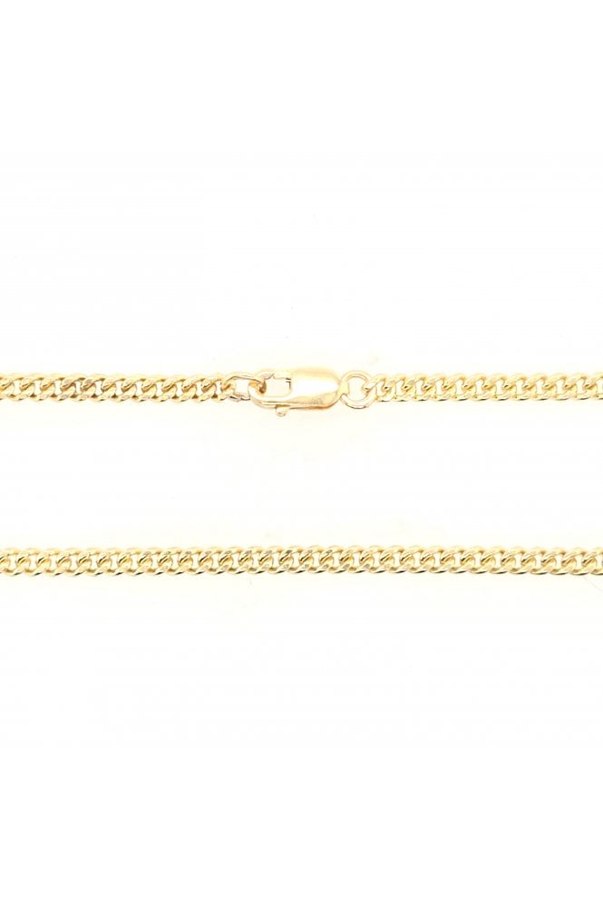 9ct Yellow Gold Filed Curb Chain Length 22 Inches