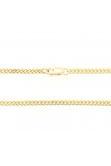 9ct Yellow Gold Filed Curb Chain Length 22 Inches
