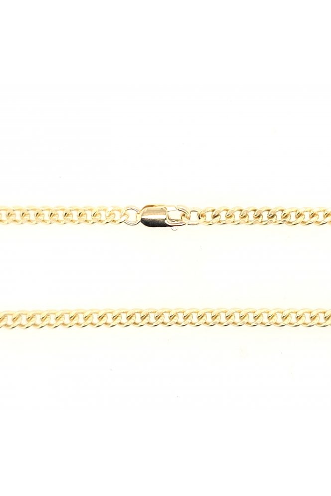 9ct Yellow Gold Filed Curb Chain Length 22 Inches