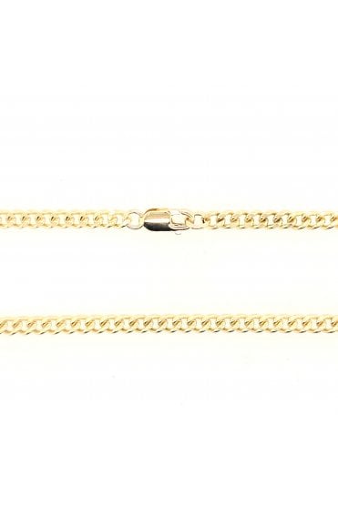 9ct Yellow Gold Filed Curb Chain Length 22 Inches
