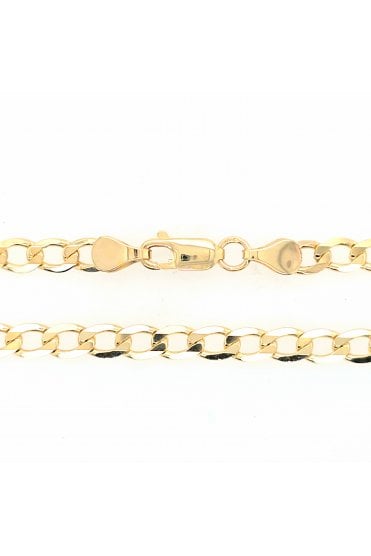 9ct Yellow Gold Filed Curb Chain Length 22 Inches
