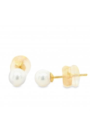 9ct Yellow Gold Freshwater Pearl Stud Earrings