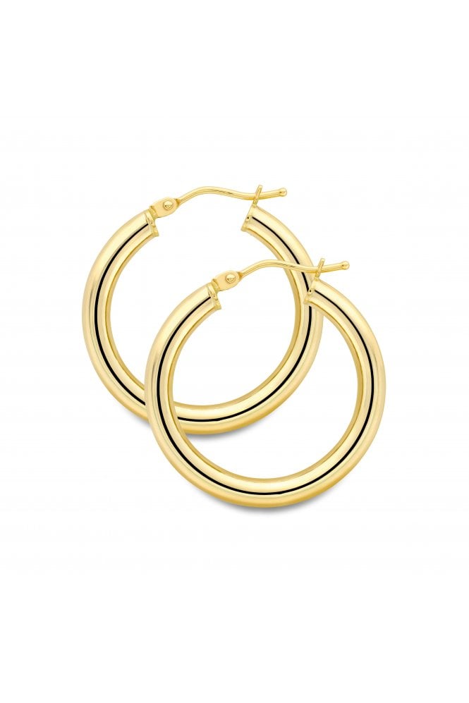9ct Yellow Gold Hoop Earrings 9ct Yellow Gold Hinged Posts