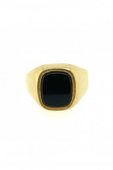 9ct Yellow Gold Onyx Signet Ring