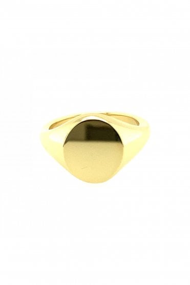 9ct Yellow Gold Oval Signet Ring
