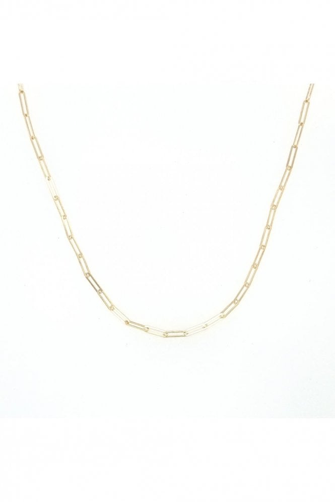 9ct Yellow Gold Paperclip Chain / Necklet Polished Elongated Oval Links