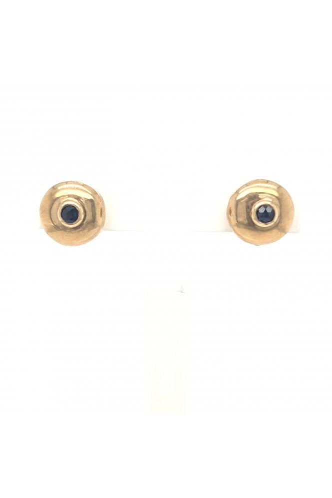 9ct Yellow Gold Sapphire Stud Earrings